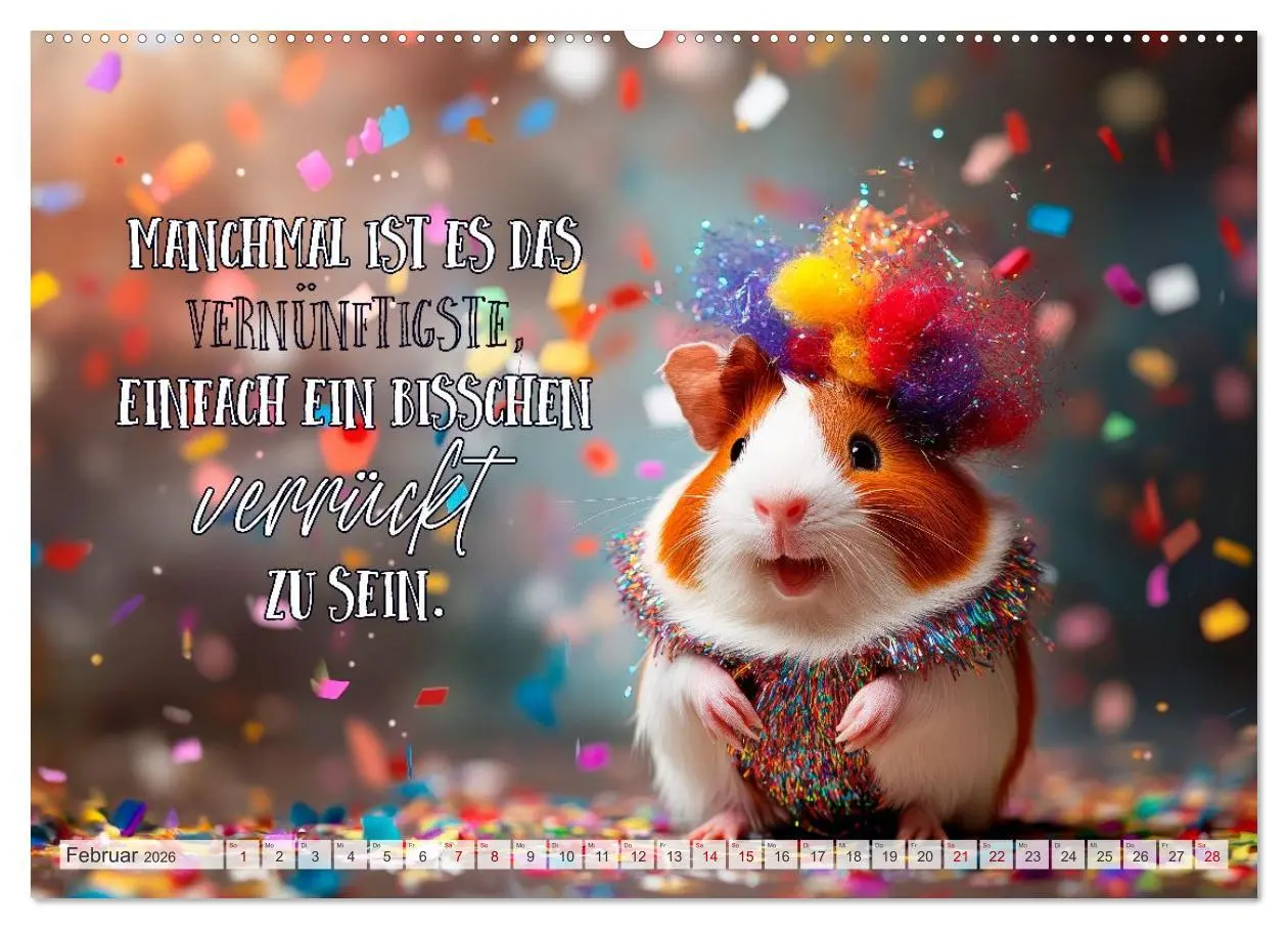 Bild: 9783516235753 | Meerschweinchen LUSTIG DURCHS JAHR (Wandkalender 2026 DIN A2 quer),...