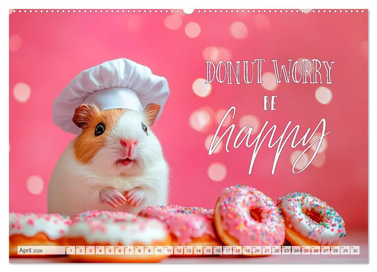 Bild: 9783516235753 | Meerschweinchen LUSTIG DURCHS JAHR (Wandkalender 2026 DIN A2 quer),...