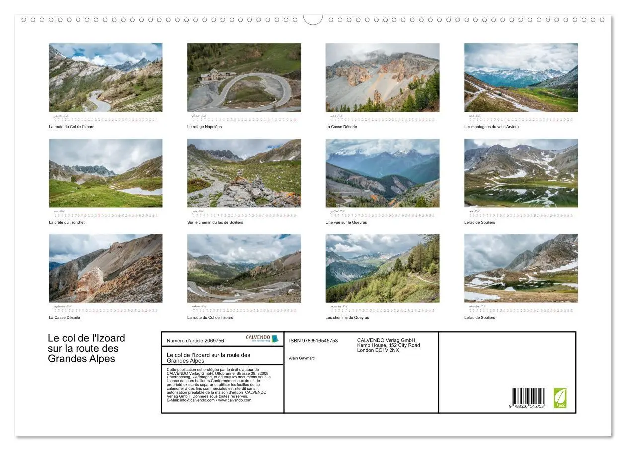 Bild: 9783516545753 | Le col de l'Izoard sur la route des Grandes Alpes (Calendrier mural...