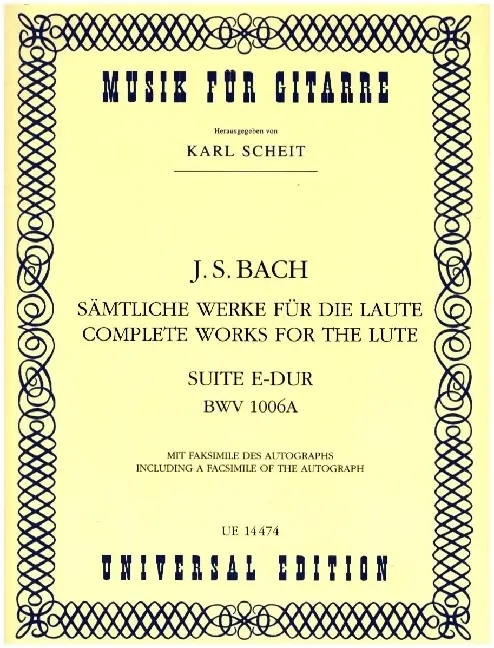 Cover: 9783702425753 | Suite | BWV 1006a. Partitur. | Karl Scheit | Noten Partitur | Buch