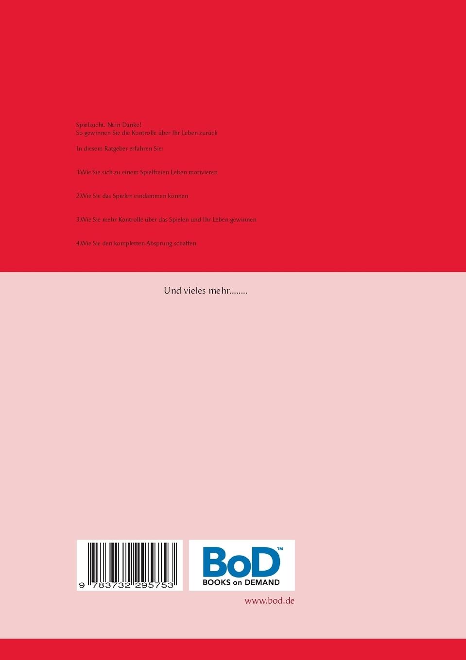 Rückseite: 9783732295753 | Spielsucht, nein danke! | Rainer Müller | Taschenbuch | 92 S. | 2014
