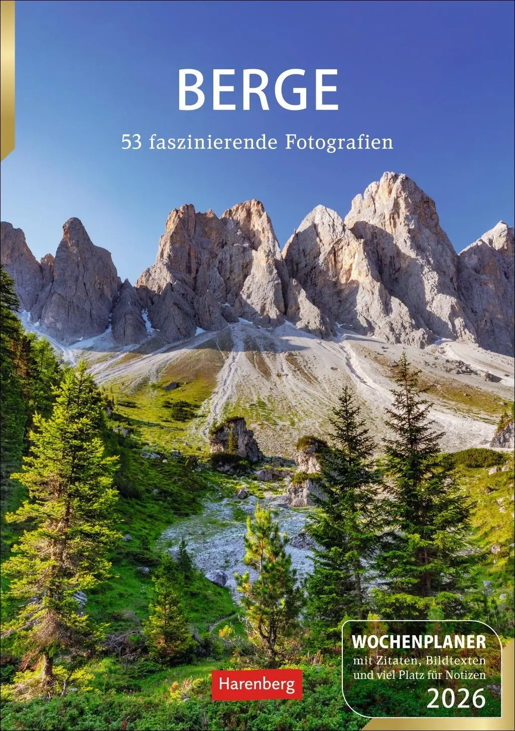 Cover: 9783840035753 | Berge Wochenplaner 2026 - 53 faszinierende Fotografien | Ulrike Issel