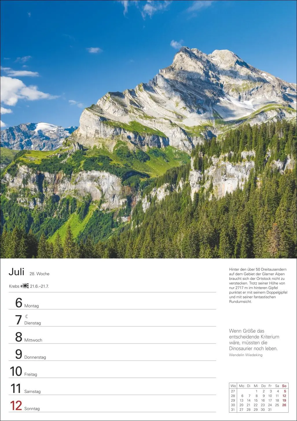 Bild: 9783840035753 | Berge Wochenplaner 2026 - 53 faszinierende Fotografien | Ulrike Issel