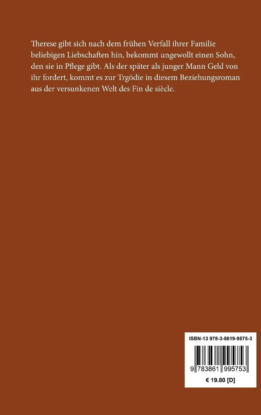 Rückseite: 9783861995753 | Therese | Chronik eines Frauenlebens | Arthur Schnitzler | Buch | 2016