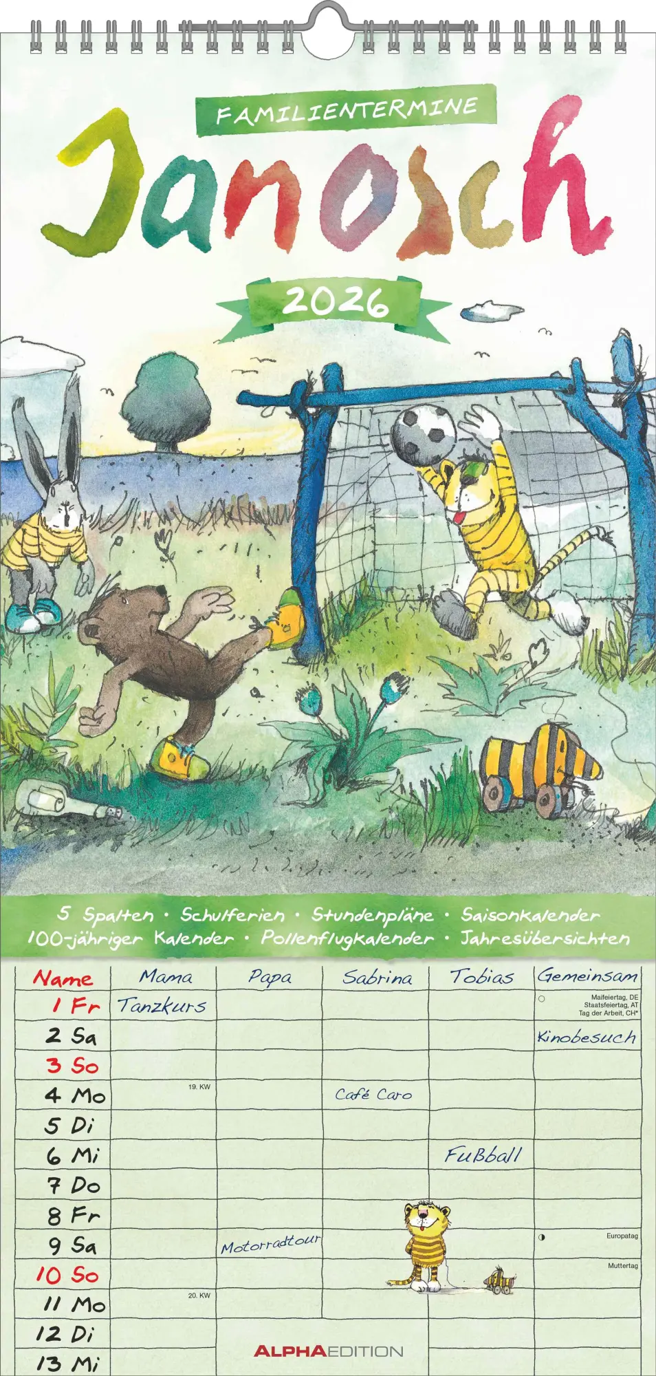 Cover: 4069095005853 | Janosch 2026 Familienplaner - Familien-Timer - Termin-Planer -...
