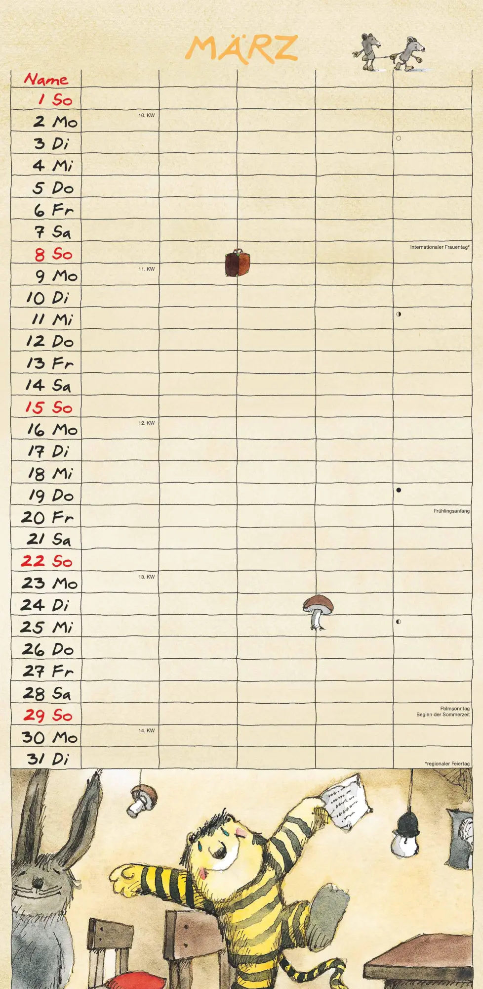 Bild: 4069095005853 | Janosch 2026 Familienplaner - Familien-Timer - Termin-Planer -...