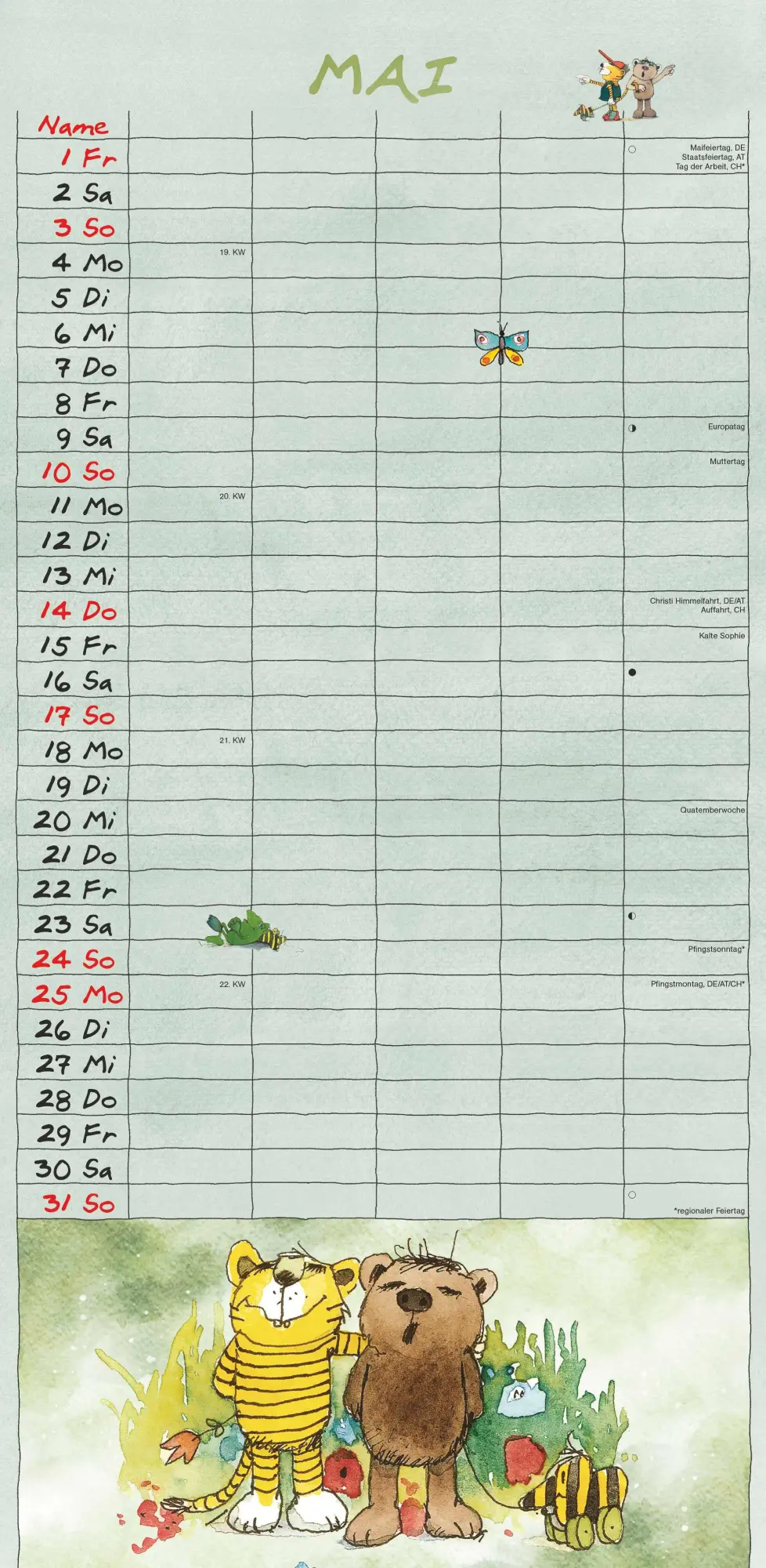 Bild: 4069095005853 | Janosch 2026 Familienplaner - Familien-Timer - Termin-Planer -...