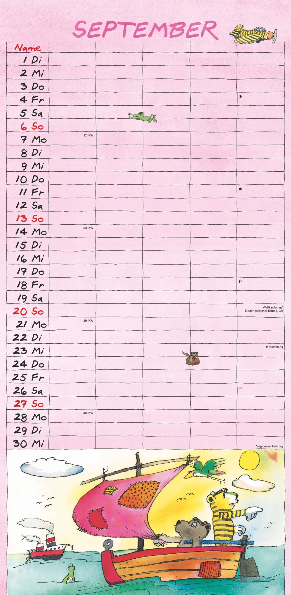 Bild: 4069095005853 | Janosch 2026 Familienplaner - Familien-Timer - Termin-Planer -...