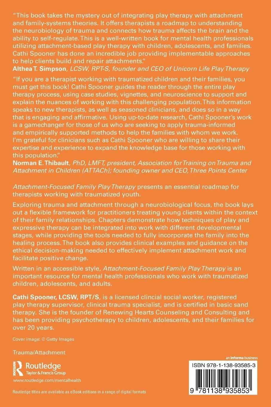Rückseite: 9781138935853 | Attachment-Focused Family Play Therapy | Cathi Spooner | Taschenbuch