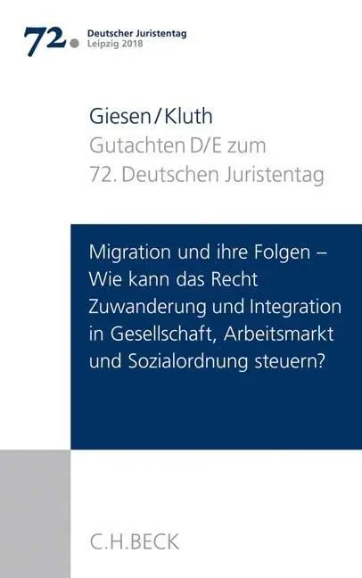 Cover: 9783406715853 | Verhandlungen des 72. Deutschen Juristentages Leipzig 2018 Bd. I:...