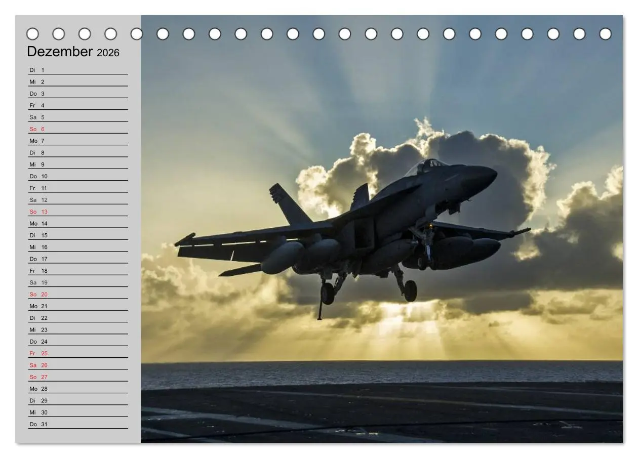 Bild: 9783457995853 | Faszination Kampfflugzeuge (Tischkalender 2026 DIN A5 quer),...
