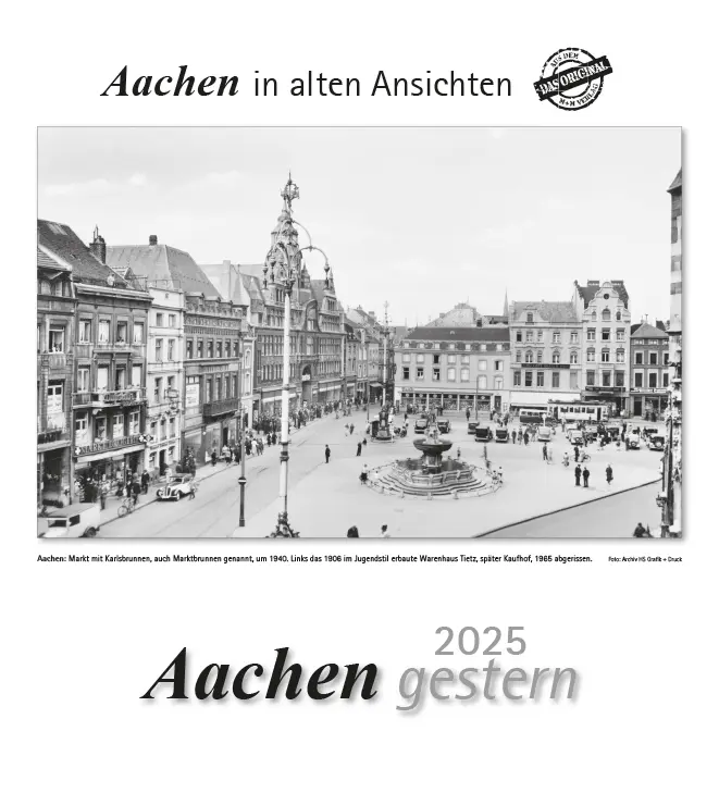 Cover: 9783961665853 | Aachen gestern 2025 | Aachen in alten Ansichten | Kalender | Deutsch
