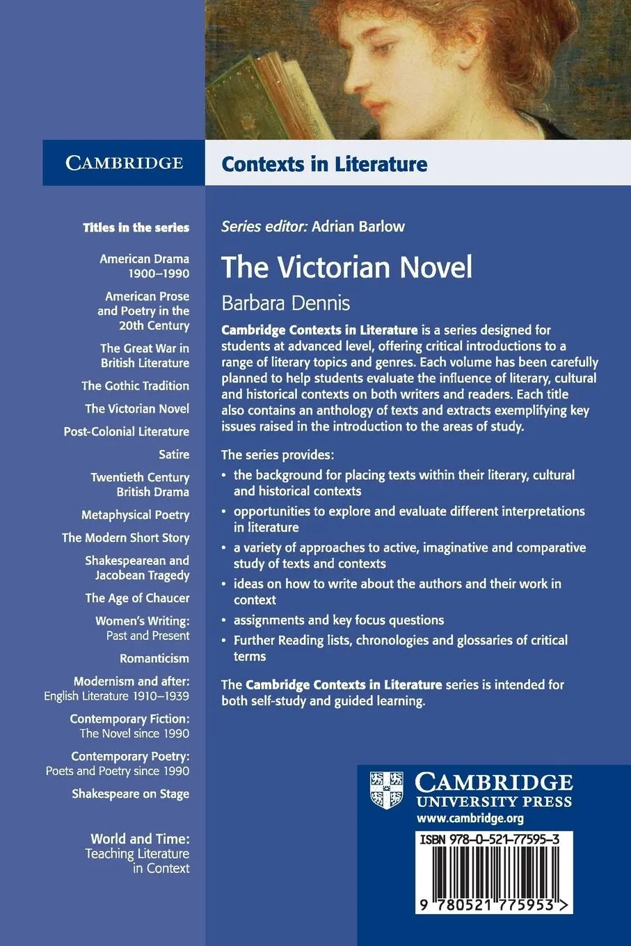 Rückseite: 9780521775953 | The Victorian Novel | Barbara Dennis | Taschenbuch | Englisch | 2000
