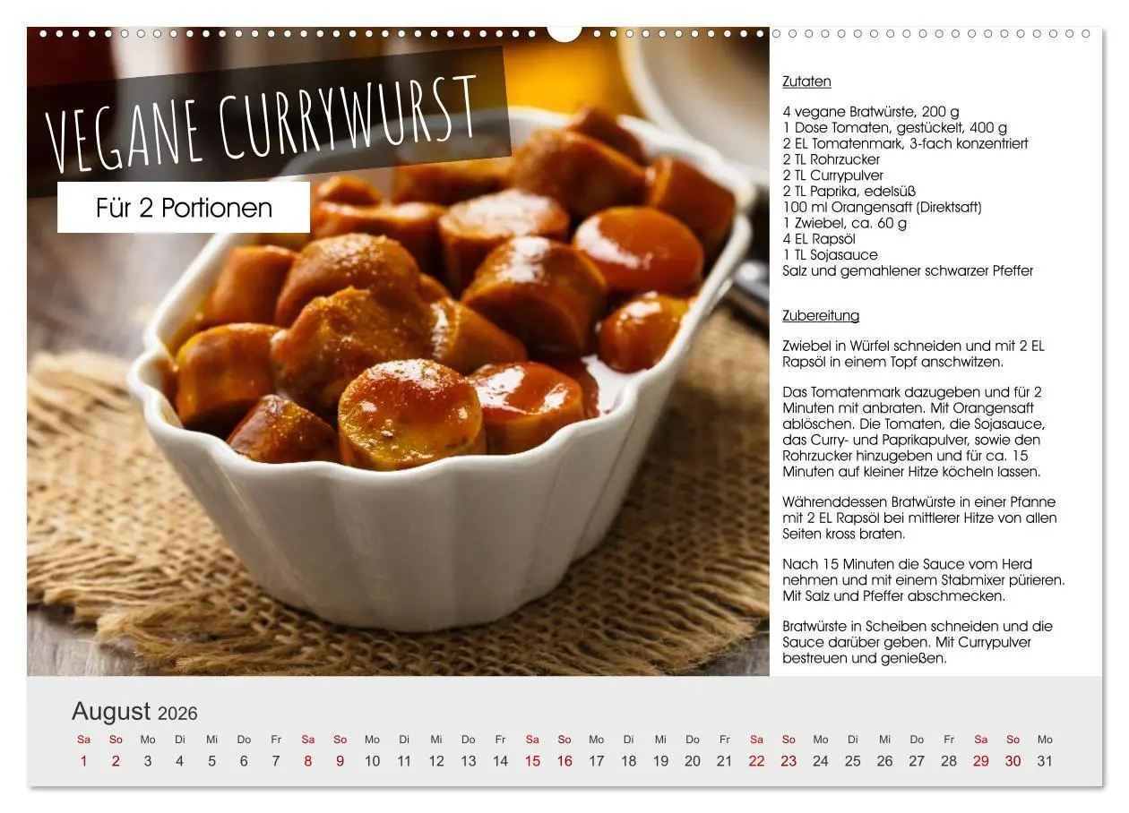 Bild: 9783457295953 | Vegetarisch - leicht und lecker (hochwertiger Premium Wandkalender...