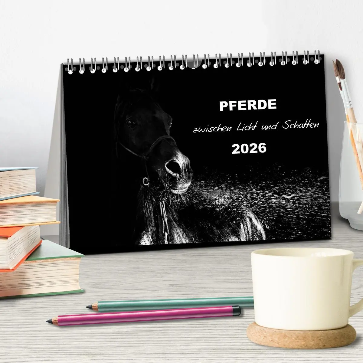 Bild: 9783516075953 | Pferde zwischen Licht und Schatten (Tischkalender 2026 DIN A5...