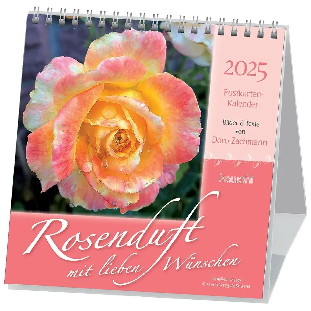 Cover: 9783754815953 | Rosenduft mit lieben Wünschen 2025 | Rosen-Postkarten-Kalender | 2025
