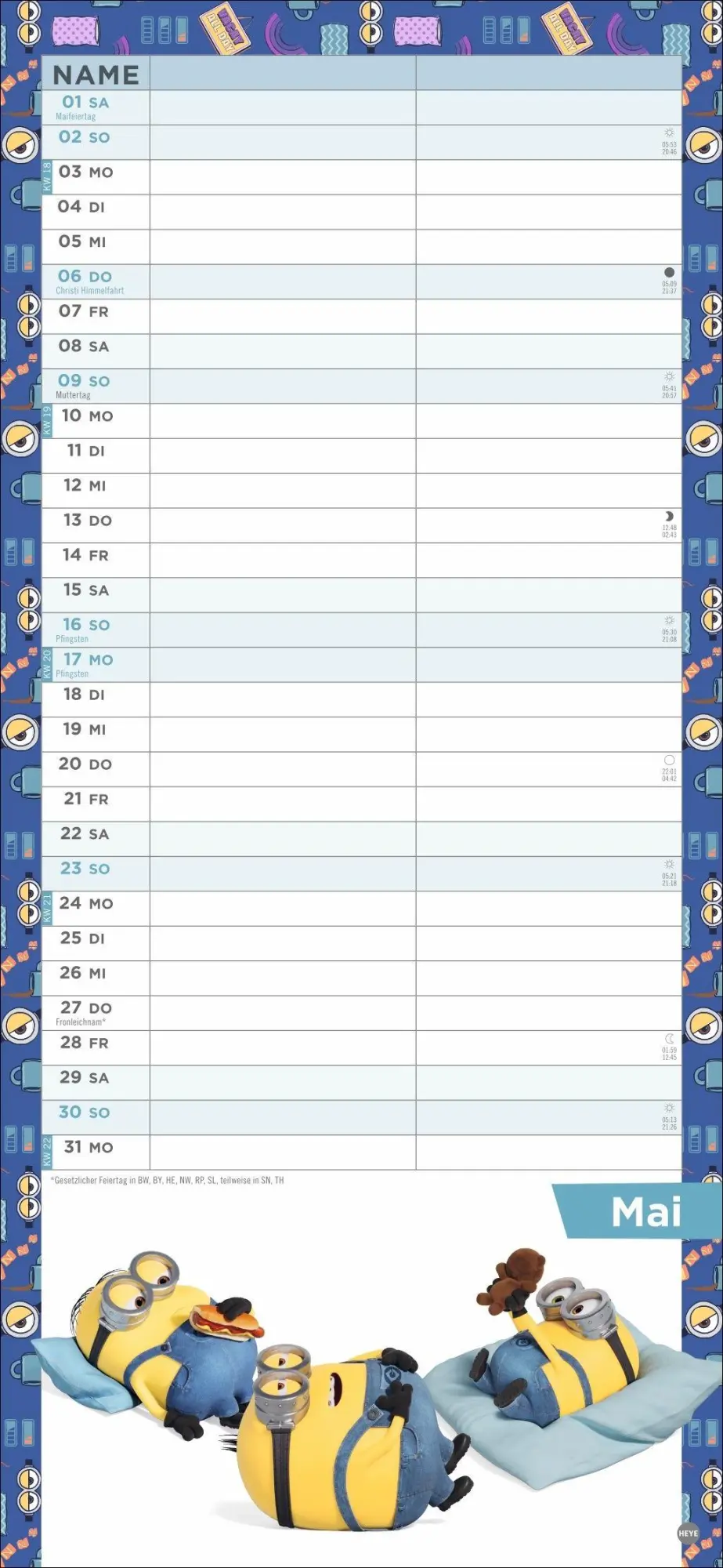 Bild: 9783756415953 | Minions Planer für zwei 2027 | Kalender | Familienplaner Athesia