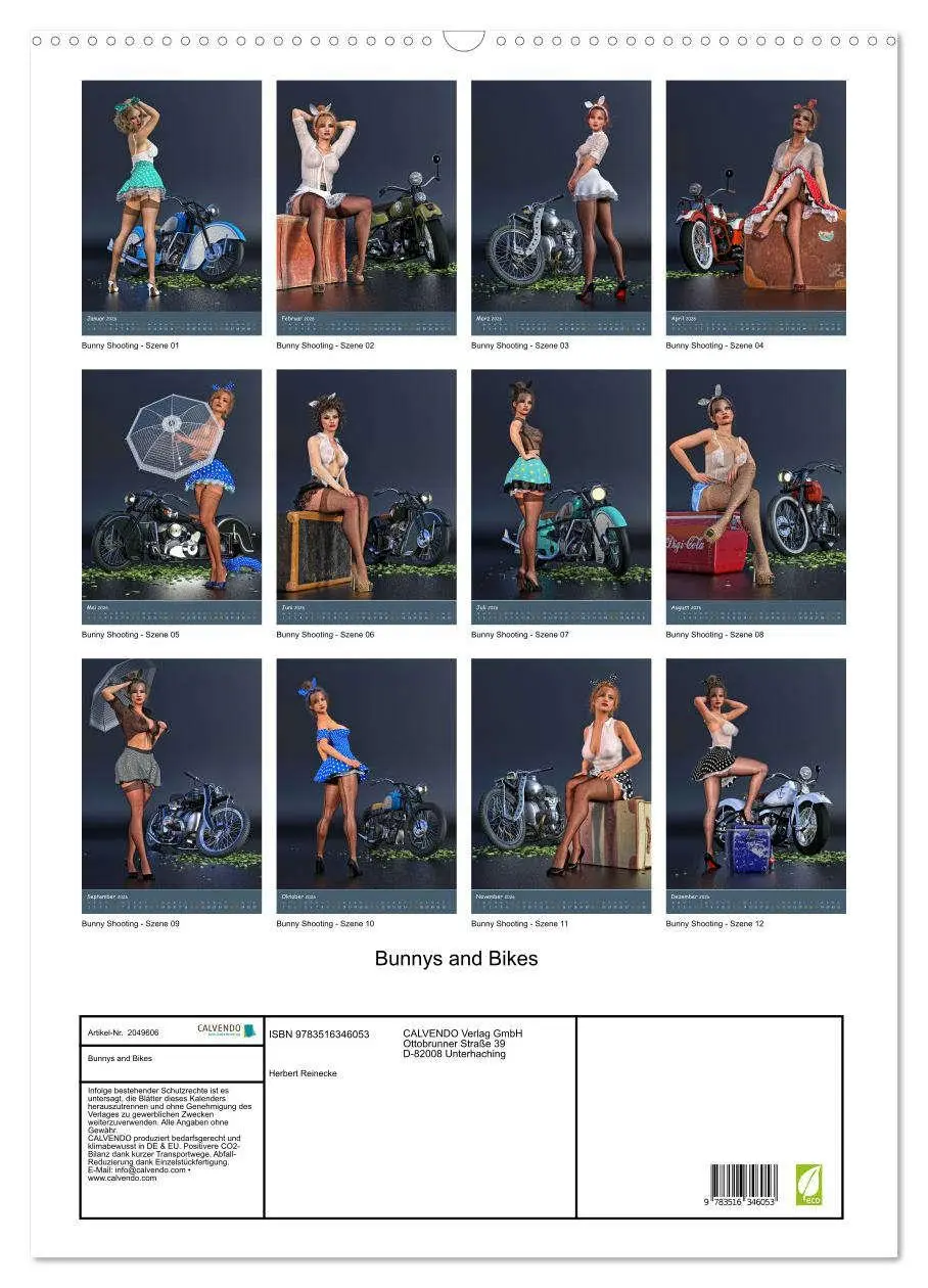 Bild: 9783516346053 | Bunnys and Bikes (Wandkalender 2026 DIN A2 hoch), CALVENDO...