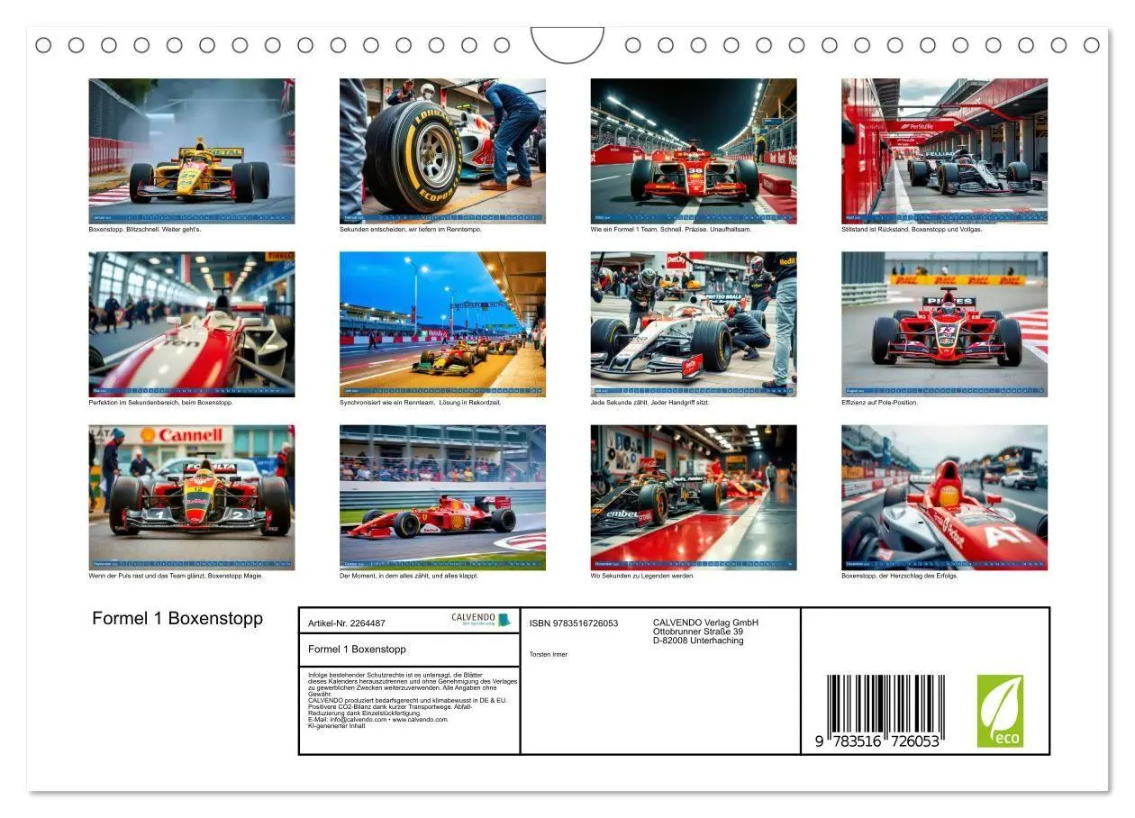 Bild: 9783516726053 | Formel 1 Boxenstopp (Wandkalender 2026 DIN A4 quer), CALVENDO...