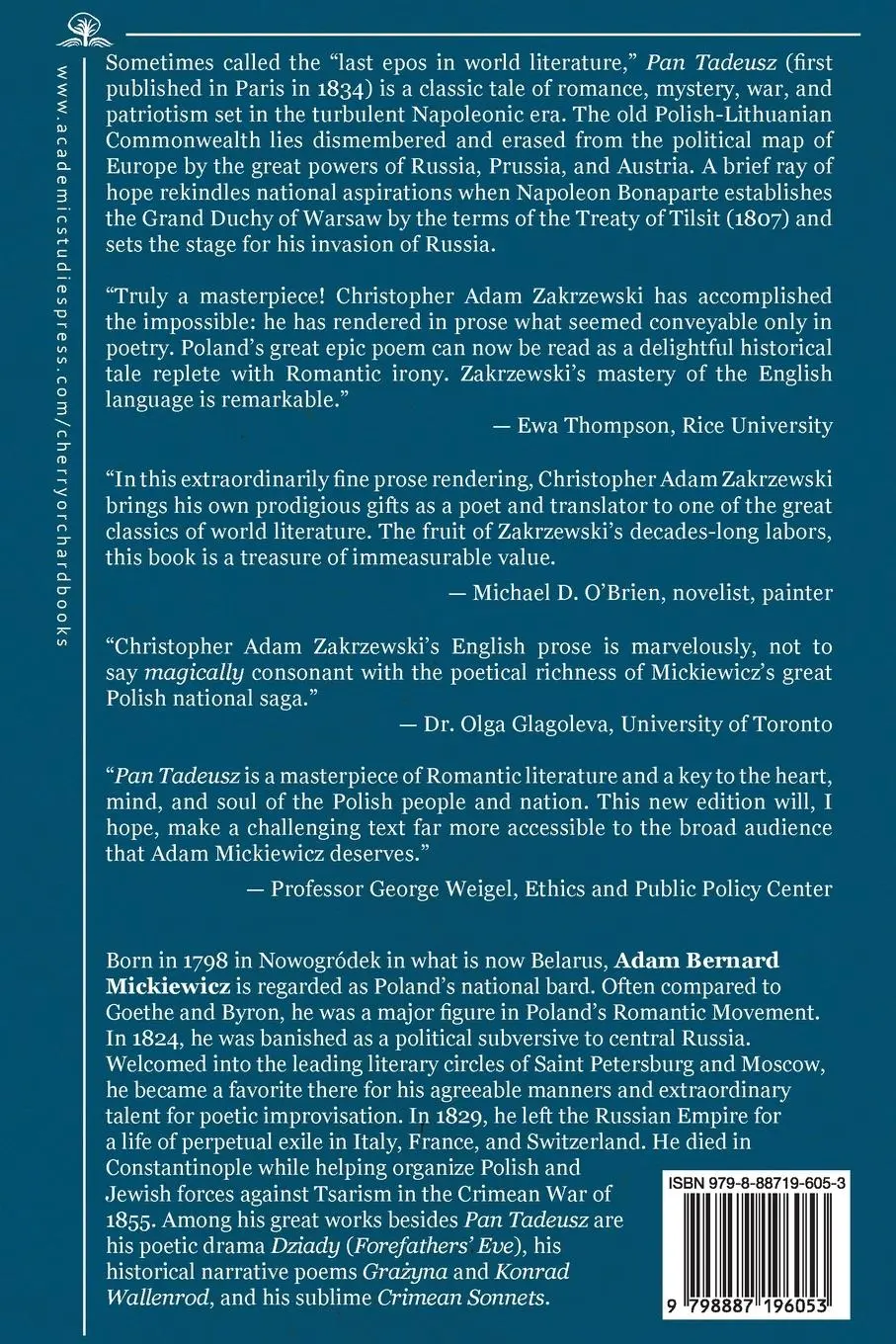 Rückseite: 9798887196053 | Pan Tadeusz. The Last Foray in Lithuania | Adam Mickiewicz | Buch