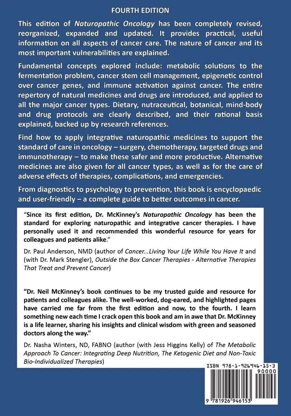 Rückseite: 9781926946153 | Naturopathic Oncology | Neil McKinney | Taschenbuch | Englisch | 2020