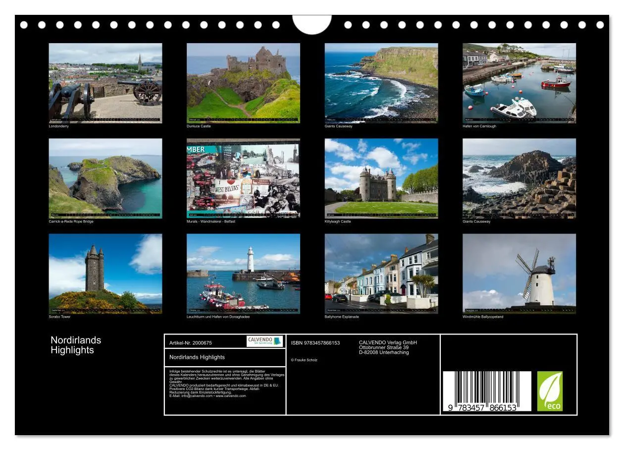 Bild: 9783457866153 | Nordirlands Highlights (Wandkalender 2026 DIN A4 quer), CALVENDO...