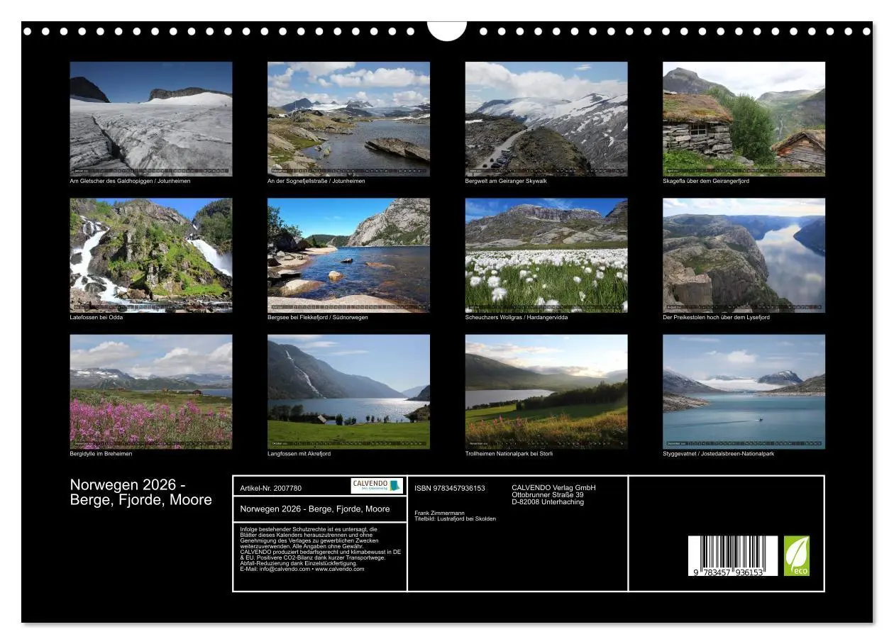 Bild: 9783457936153 | Norwegen 2026 - Berge, Fjorde, Moore (Wandkalender 2026 DIN A3...