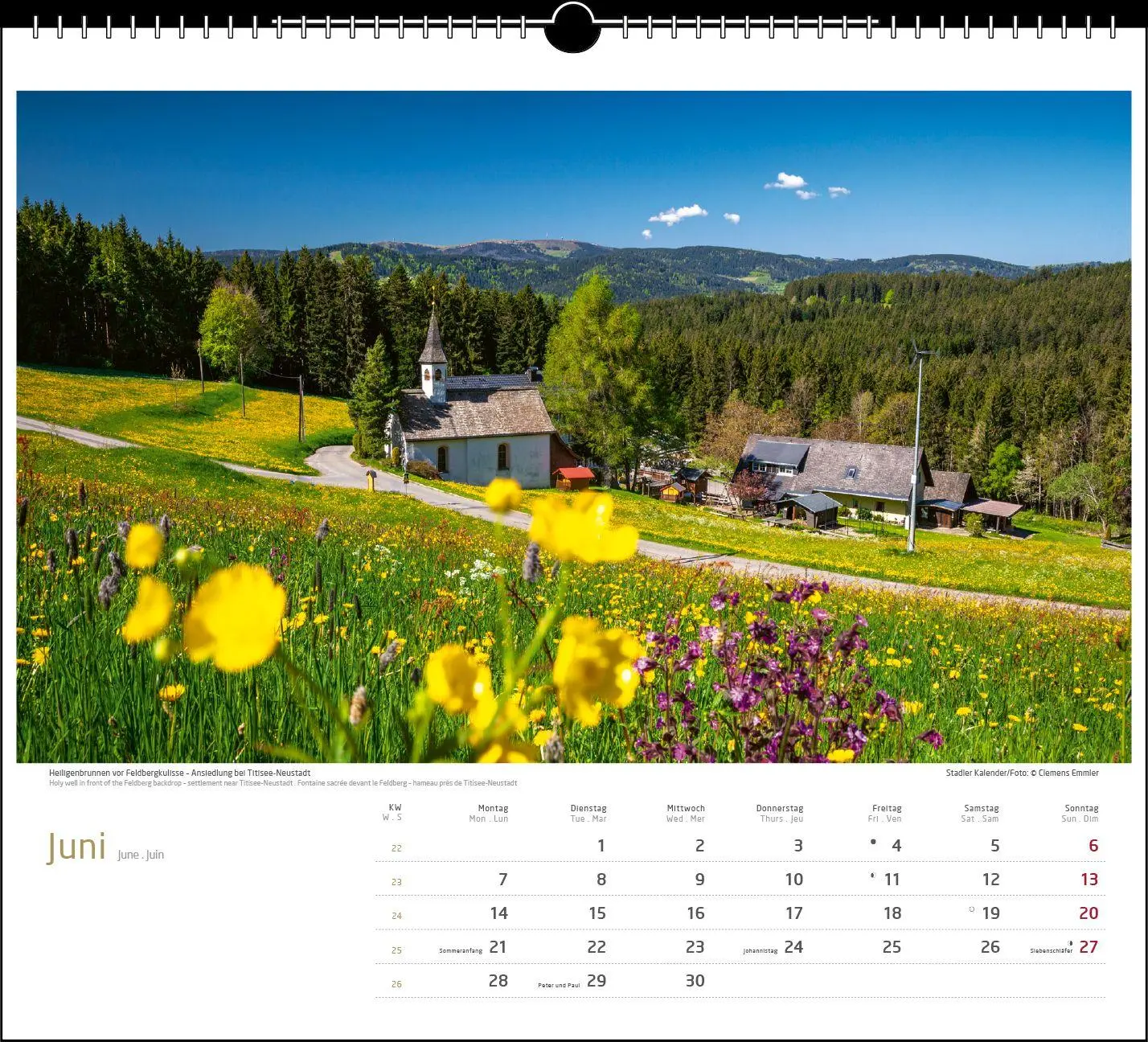 Bild: 9783861926153 | Schwarzwald 2027 | Clemens Emmler | Kalender | Spiralbindung | XIII