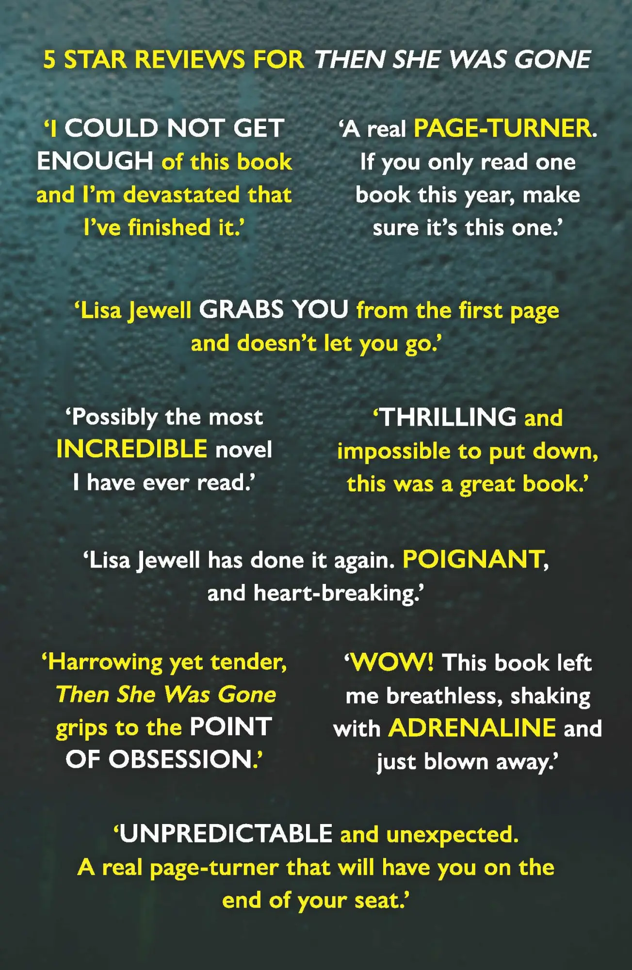 Rückseite: 9781784756253 | Then She Was Gone | Lisa Jewell | Taschenbuch | Englisch | 2017