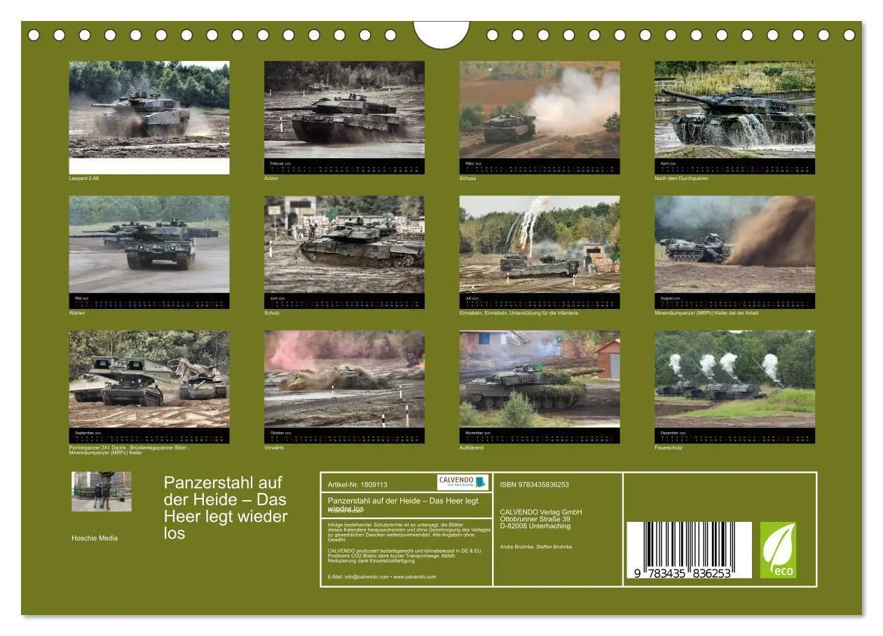Bild: 9783435836253 | Panzerstahl auf der Heide - Das Heer legt wieder los (Wandkalender...