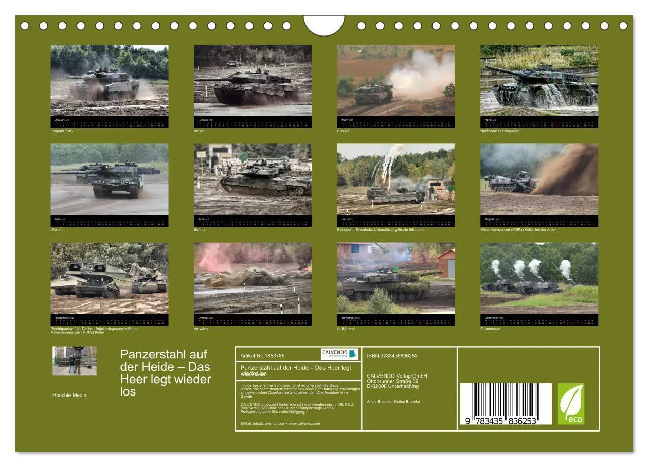 Bild: 9783435836253 | Panzerstahl auf der Heide - Das Heer legt wieder los (Wandkalender...