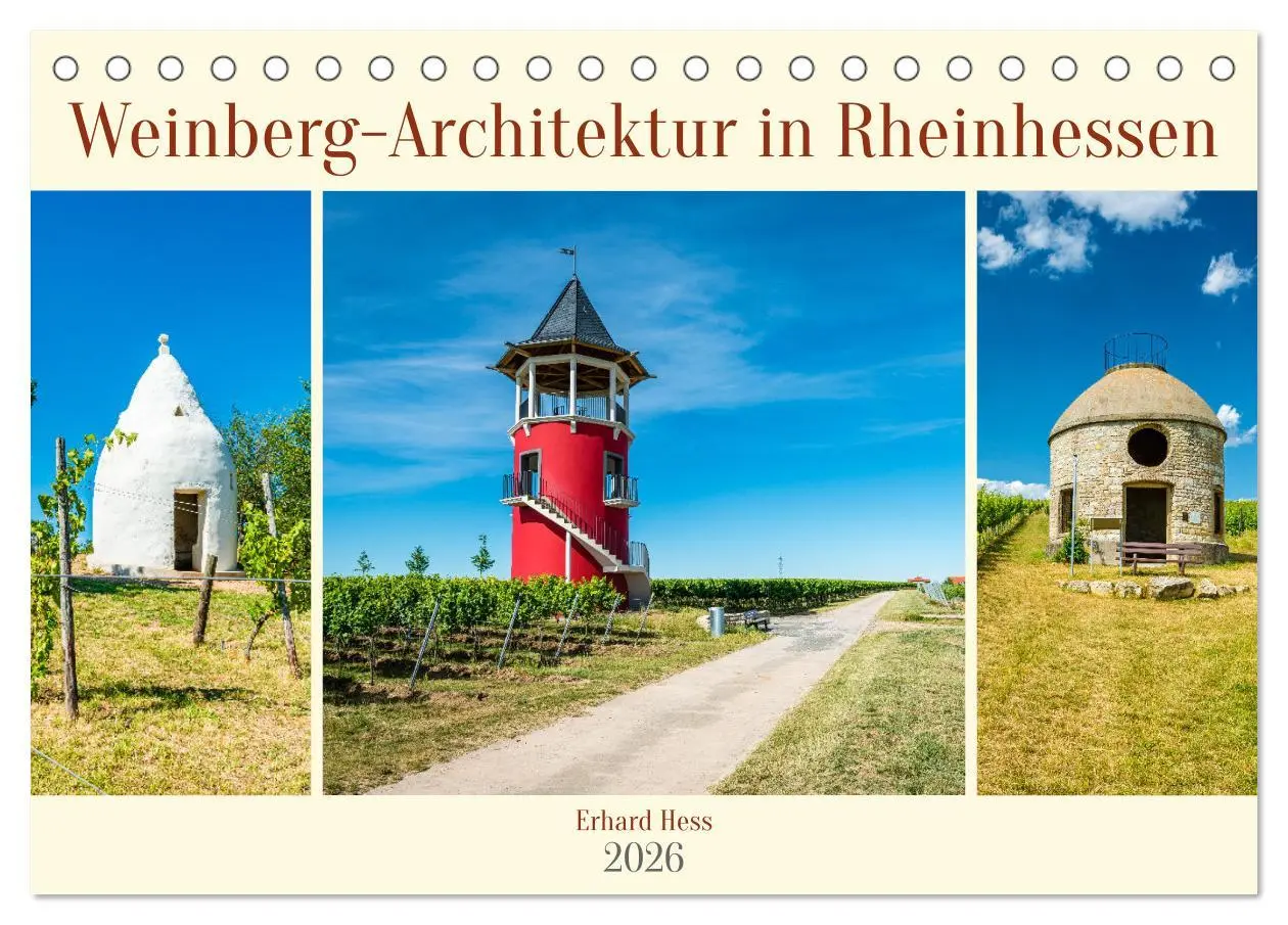 Cover: 9783457546253 | Weinberg-Architektur in Rheinhessen (Tischkalender 2026 DIN A5...