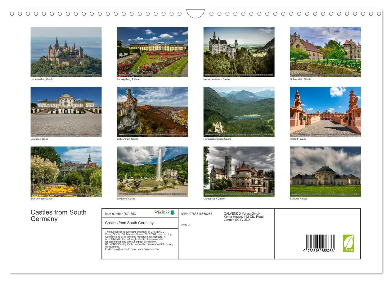 Bild: 9783516566253 | Castles from South Germany (Wall Calendar 2026 DIN A3 landscape),...