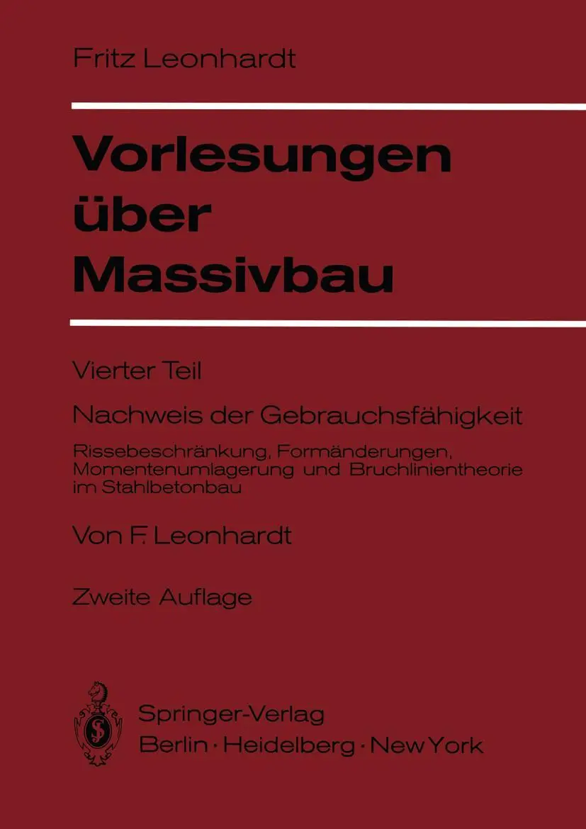 Cover: 9783540086253 | Vorlesungen über Massivbau | F. Leonhardt | Taschenbuch | xvi | 1978