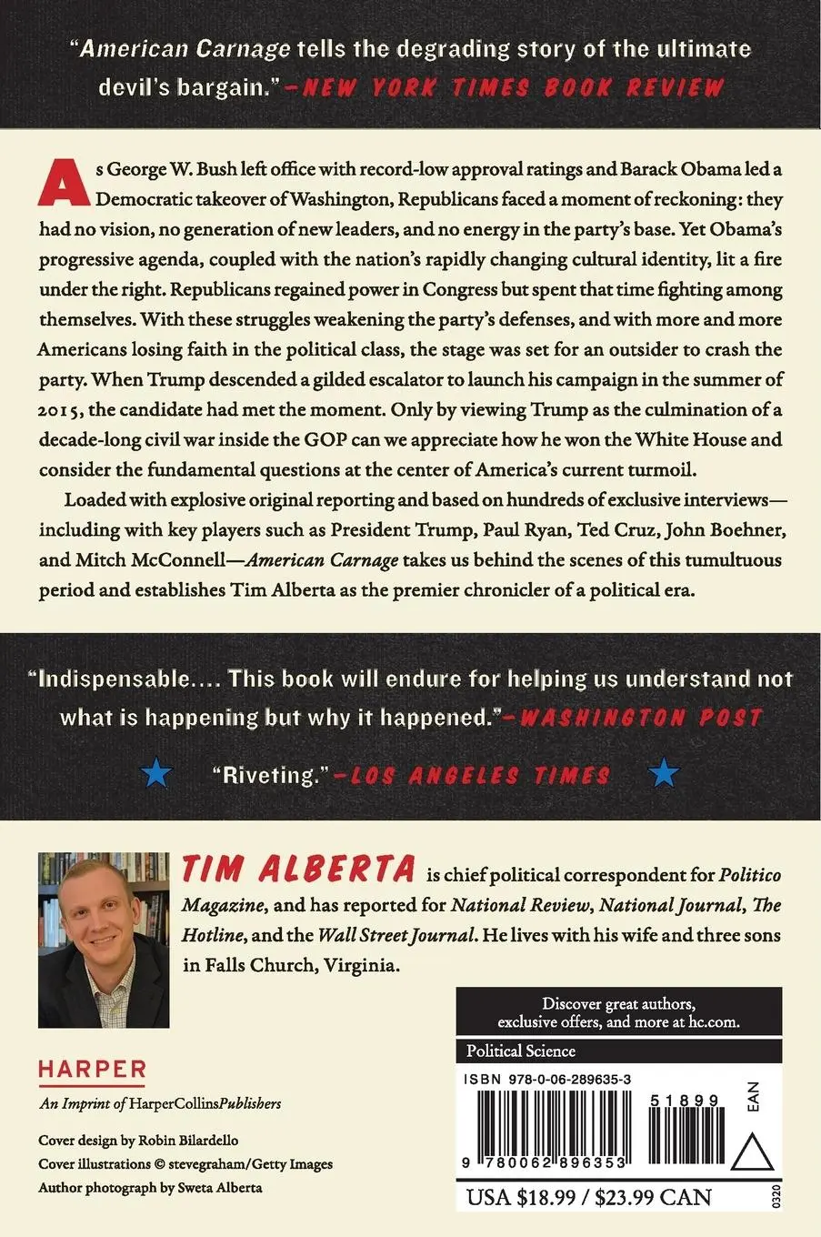 Rückseite: 9780062896353 | American Carnage | Tim Alberta | Taschenbuch | Englisch | 2020