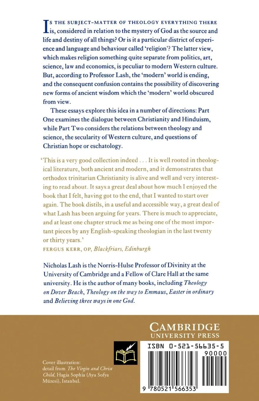Rückseite: 9780521566353 | The Beginning and the End of Religion | Nicholas Lash | Taschenbuch