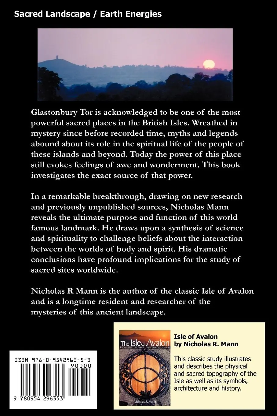 Rückseite: 9780954296353 | Energy Secrets of Glastonbury Tor | Nicholas R. Mann | Taschenbuch