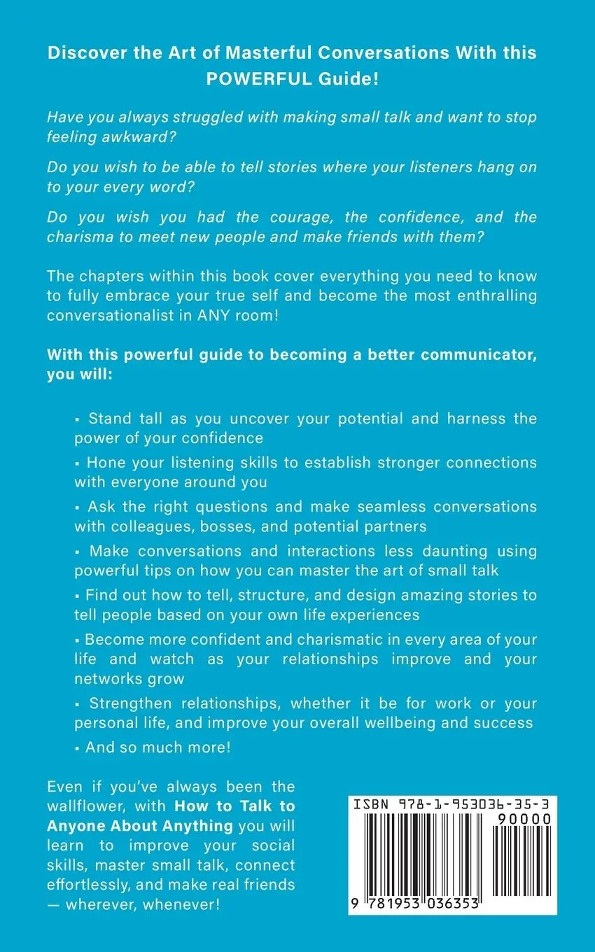 Rückseite: 9781953036353 | How to Talk to Anyone About Anything | James W. Williams | Taschenbuch