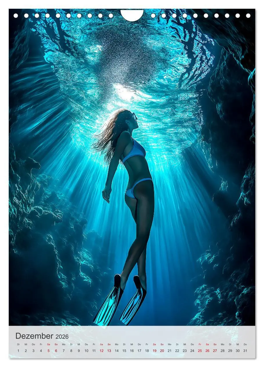 Bild: 9783516246353 | Diving Queens (Wandkalender 2026 DIN A4 hoch), CALVENDO Monatskalender