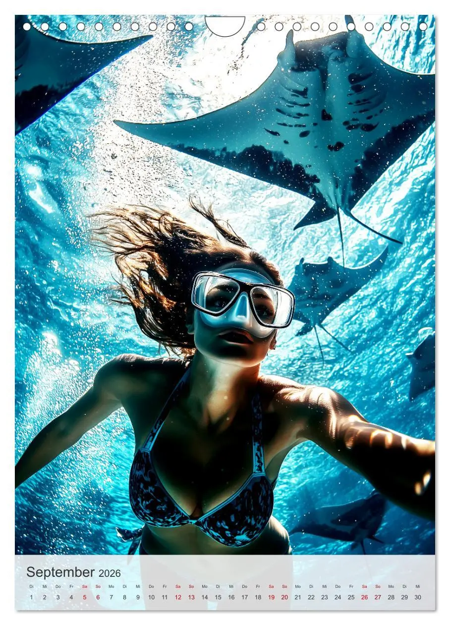 Bild: 9783516246353 | Diving Queens (Wandkalender 2026 DIN A4 hoch), CALVENDO Monatskalender