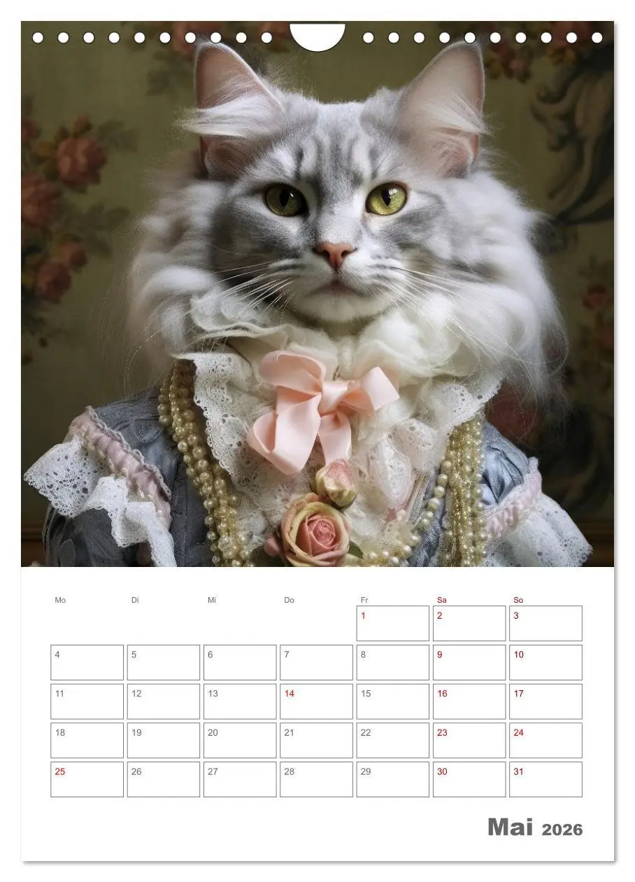 Bild: 9783516316353 | Royale Katzen Portraits (Wandkalender 2026 DIN A4 hoch), CALVENDO...