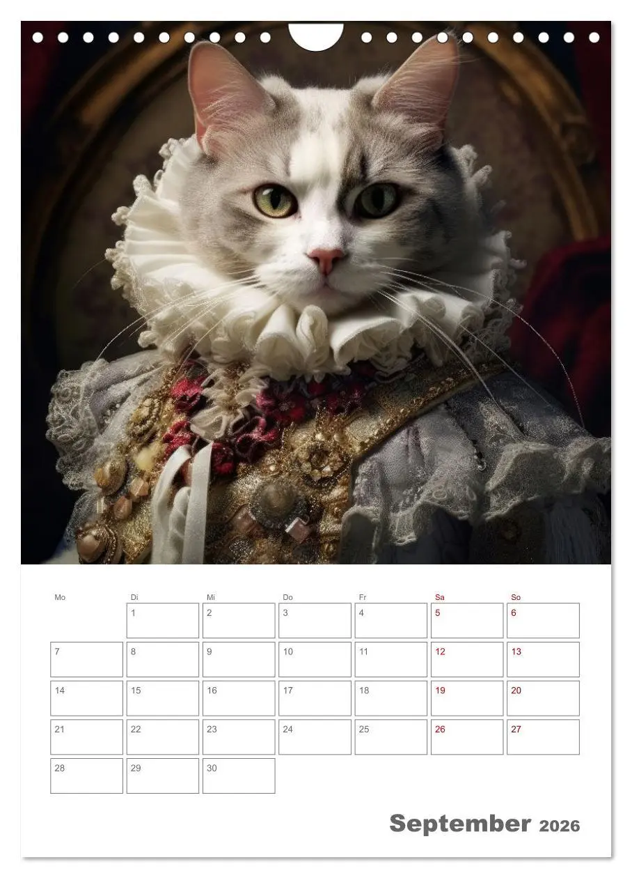 Bild: 9783516316353 | Royale Katzen Portraits (Wandkalender 2026 DIN A4 hoch), CALVENDO...