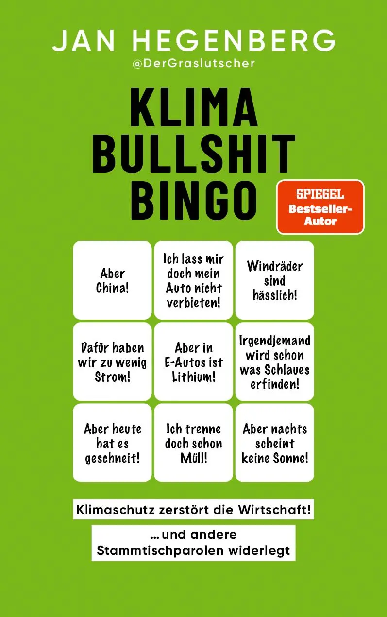 Cover: 9783831206353 | Klima-Bullshit-Bingo (SPIEGEL-Bestseller) | Jan Hegenberg | Buch