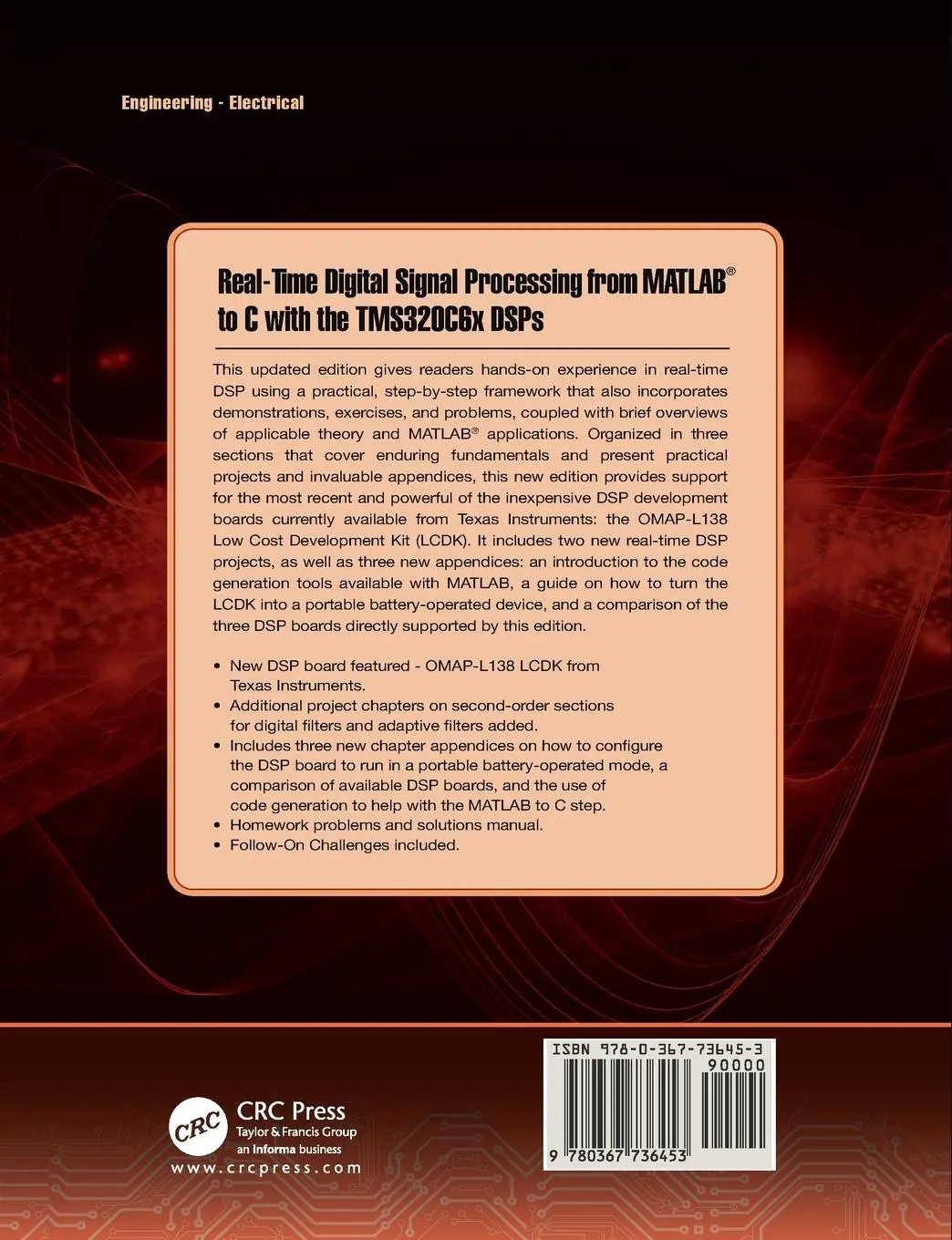 Rückseite: 9780367736453 | Real-Time Digital Signal Processing from MATLAB to C with the...