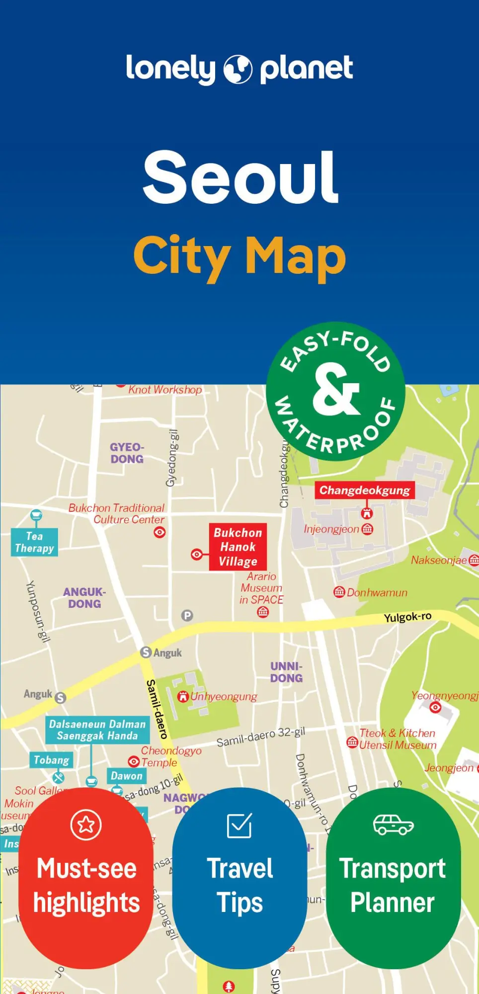 Cover: 9781787016453 | Lonely Planet Seoul City Map | (Land-)Karte | Lonely Planet City Map