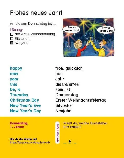 Bild: 9783125636453 | Langenscheidt Kinderkalender Englisch 2026 | Tagesabreißkalender