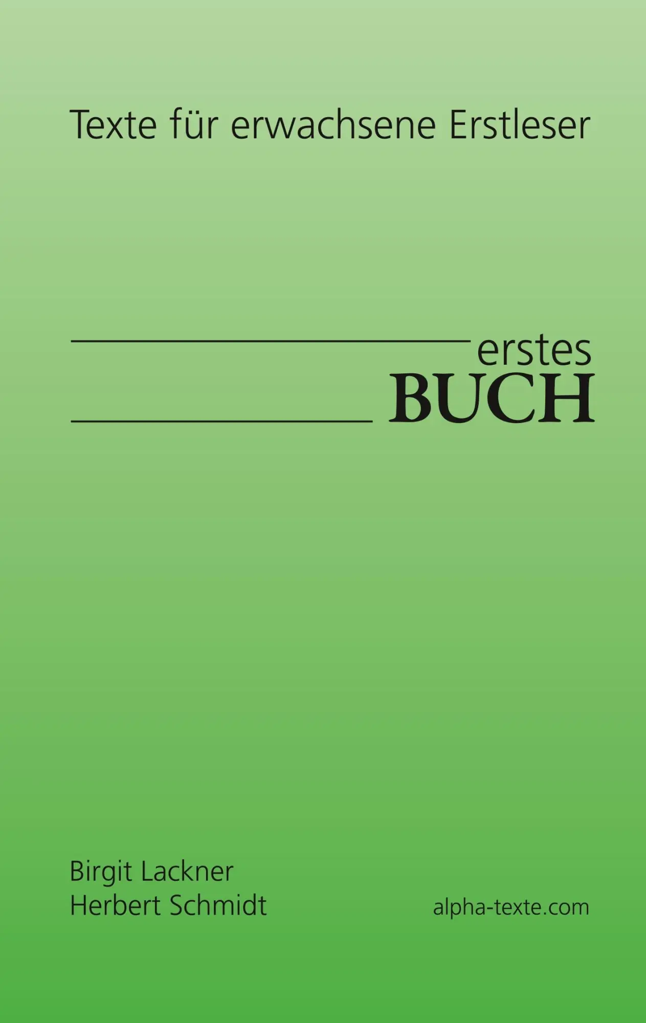 Cover: 9783748206453 | erstes Buch | Texte für erwachsene Erstleser | Herbert Schmidt | Buch
