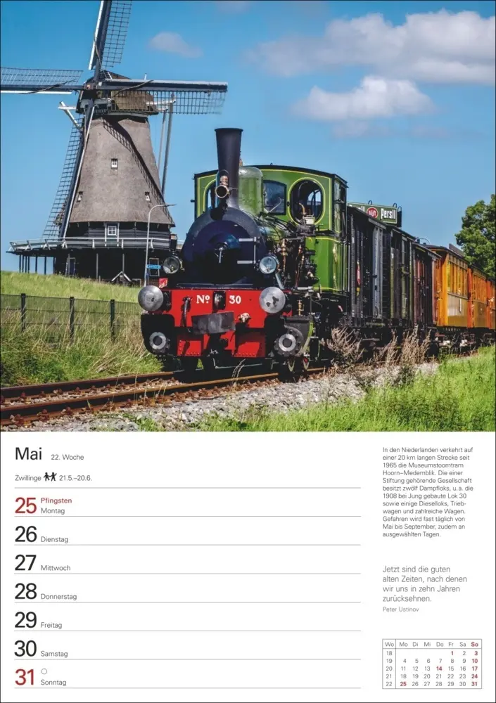 Bild: 9783840036453 | Eisenbahnen Wochenplaner 2026 - 53 faszinierende Fotografien | Schramm
