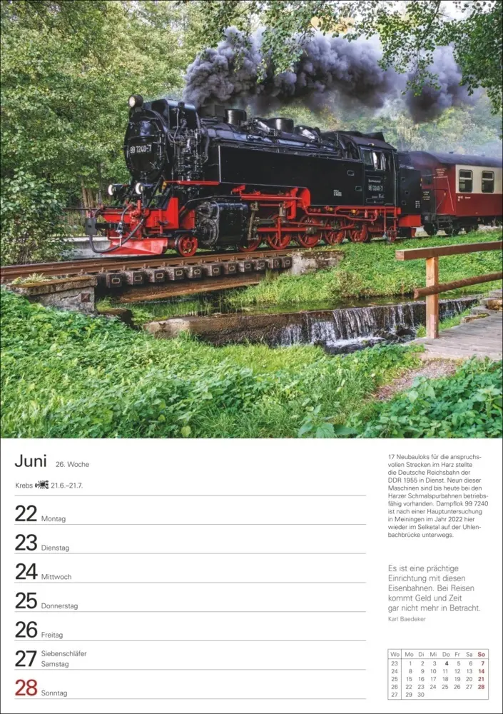Bild: 9783840036453 | Eisenbahnen Wochenplaner 2026 - 53 faszinierende Fotografien | Schramm