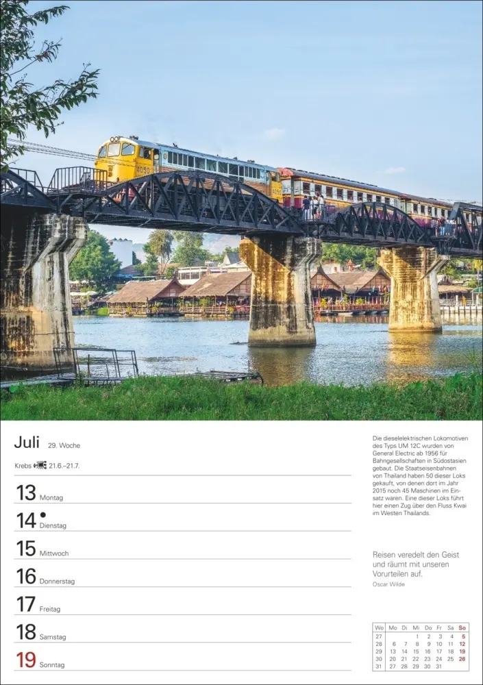 Bild: 9783840036453 | Eisenbahnen Wochenplaner 2026 - 53 faszinierende Fotografien | Schramm